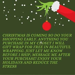 Christmas is coming, get your shopping done early beautifully wrapped for free